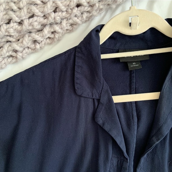 Navy blue short sleeved jumpsuit - Monki XS - Picture 9 of 12